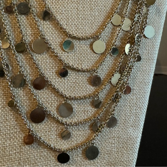 ⚜️3 for $30⚜️ Vintage Gold Tone Layered Coin Statement Necklace - Picture 4 of 6